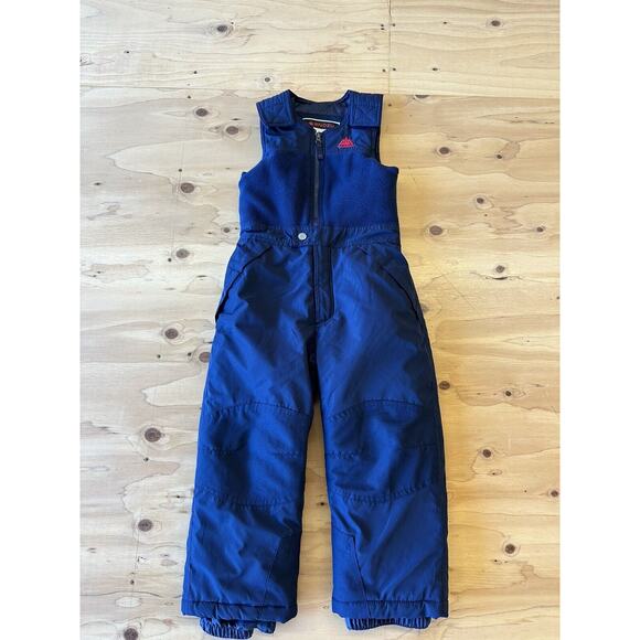 Snozu Bib Snowsuit Kids Unisex 5 Blue Fleece Vest Winter Pants One Piece - Picture 1 of 6